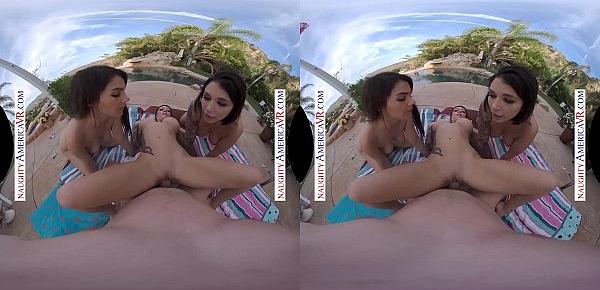  It&039;s a Naughty America Day at the Pool with 3 hot babes!